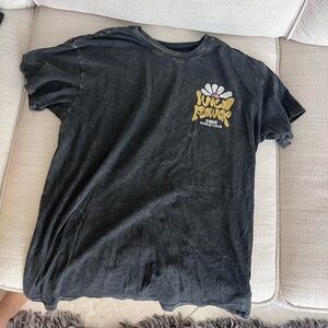 Black Wild Flower Graphic T-Shirt